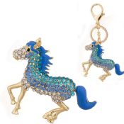 Fancy elegant horse metal keychain rhinestone keychain bulk buy from china images