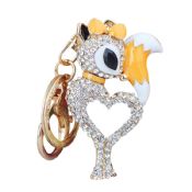 Fancy lovely fox rhinestone keychain wholesale novelties goods from china images