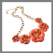 Flower design necklace crystal fashion jewel images