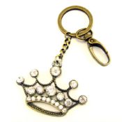 Key hanger custom metal keychain crown shape keychain images