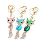 Nye sjarm hot selger elementer fox figur rhinestone nøkkelring images