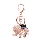 Nouvel éléphant en gros charme bague cadeau de trousseau titulaires strass images