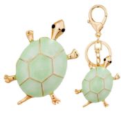 New charming tortoise keychain crystal rhinestone keychain bag key ring images