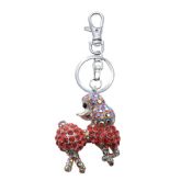 Nouveau design chien keychain bijoux cadeau sac strass porte-clés timbre images