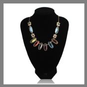 New fahsion colored luxury geometry crystal necklace images