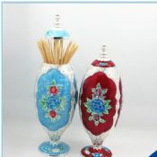 Wedding Favor Rose Design Enamel Handmade Toothpick Holders Unique images