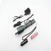 Aluminium Rechargeable Tactical Led Flashlight images