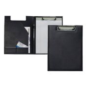 Leather file folder with spring clip images