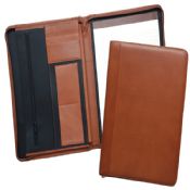 Zippered Leather Portfolio Folder images