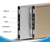 Slim 5000mah portable power bank images