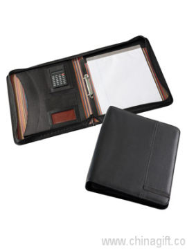Madrid A4 Zippered Compendium with calculator