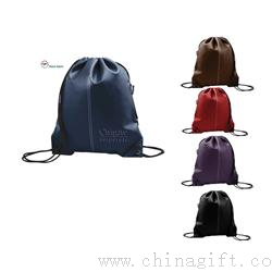 Lamis Drawcord Litchi Leather Like Backsacks