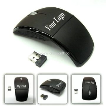 BLACK mat finishing 2.4ghz wirless folding mouse