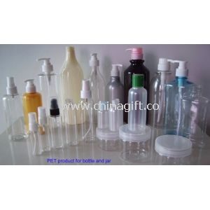 Different Capacity Transparent Empty PET Cosmetic Packaging Bottles And Jars