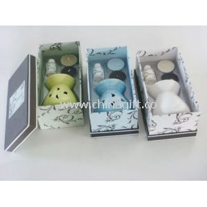 Nice Blue Ceramic Oil Burner Gift Set With Handmade Box Homechi