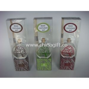 Flat glass reed diffuser gift set