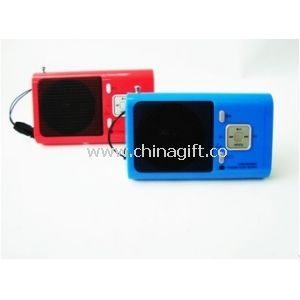 Mini portable speaker with FM radio function