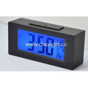 Bílá, černá LCD digitální elektronické stolní kalendář