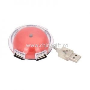 4-Port USB HUB with 7-color LED Light