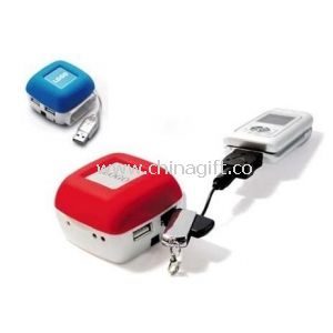 4-Port USB HUB with Mobile Phone Charger