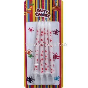 Red Heart Patten Cake Candles Party Candles