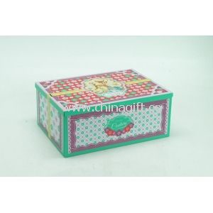 Square hinged tin box