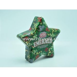 Star shape gift tin can
