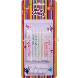 White Party Candles Birthday Cake Candles
