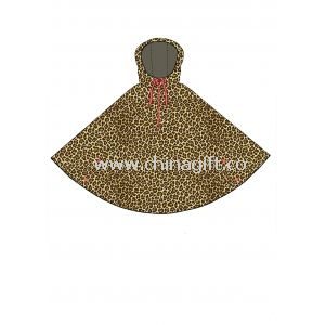 Black or Leopard Print Poncho PVC Rain Coats For Child