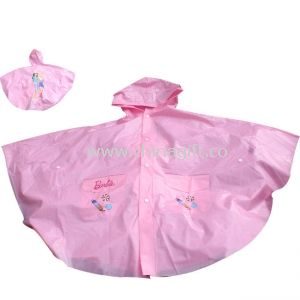 Cartoon PVC Rain Coats With Hood For Children