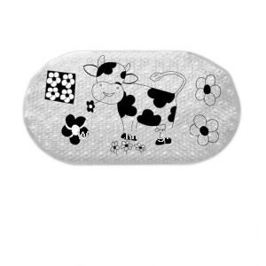 Weiße PVC-Badematte