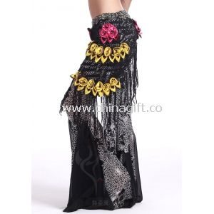 Colorful Belly Dance Hip Scarves With Rose