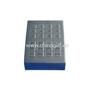 24 keys movable desktop brushed stainless steel keypad