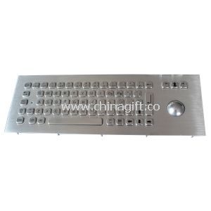 69 Keys metal Industrial PC Keyboard with trackball