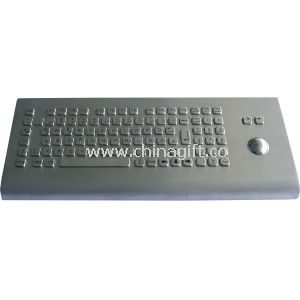 IP65 water resistant keyboard wall mount with trackball , numeric keypad