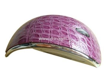 2.4ghz wireless arc foldable leather mouse
