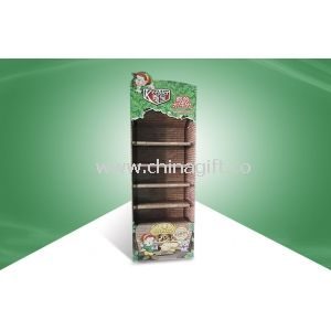Five Shelf POS Cardboard Displays Floor Display Stands for Snacks