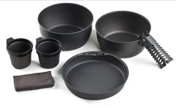 6pcs Hard anodized aluminum technique cookware