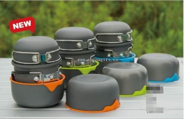 Hard anodized aluminum cookset
