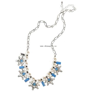Fashion design metal chain colorful necklace