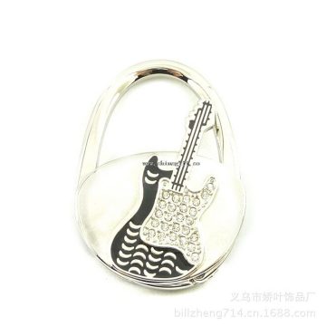 Fashion guitar shaped metal foldable bag hanger stand