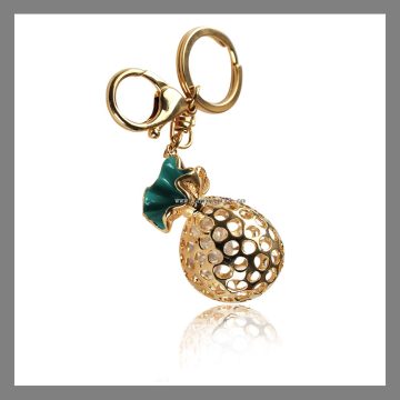 Κρύσταλλο χρυσό συνήθειας keychain σπιτικό