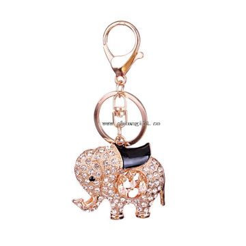New charm wholesale elephant ring holders rhinestone keychain gift