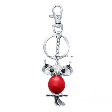 Trendige schwarze Auge Eule Keychain Verkaufsförderung Ideen Edelstein-günstige individuelle Schlüsselanhänger