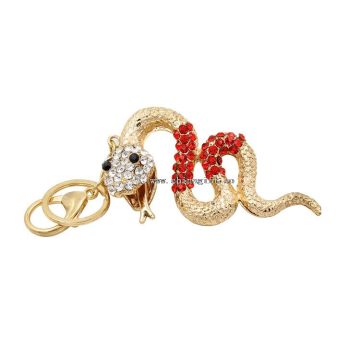 Χονδρικής πώλησης ζώων keychain σχέδια συνήθειας rhinestone φίδι keychain