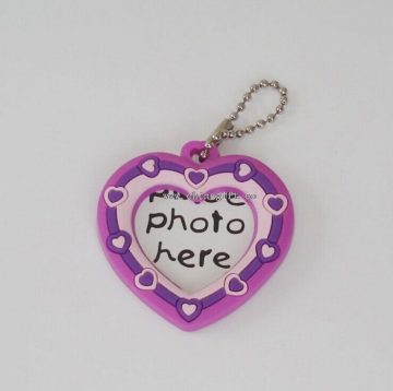 heart shape photo keychain