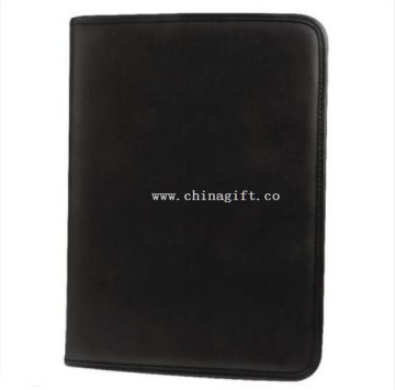 Leder mit Reißverschluss Portfolio
