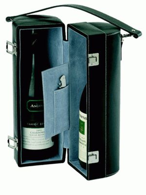 Bonded Leather Wine Carrier