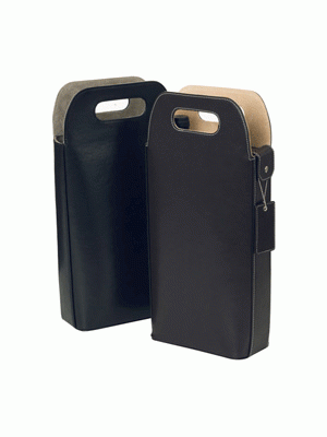 Oaks Leather 2 Bottle Wine Carrier