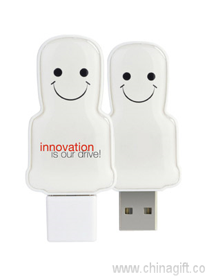 Mini USB People - White